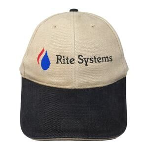 Rite Systems Slideback Baseball Hat Brown One Size Embroidered 6 Panel Sun Cap